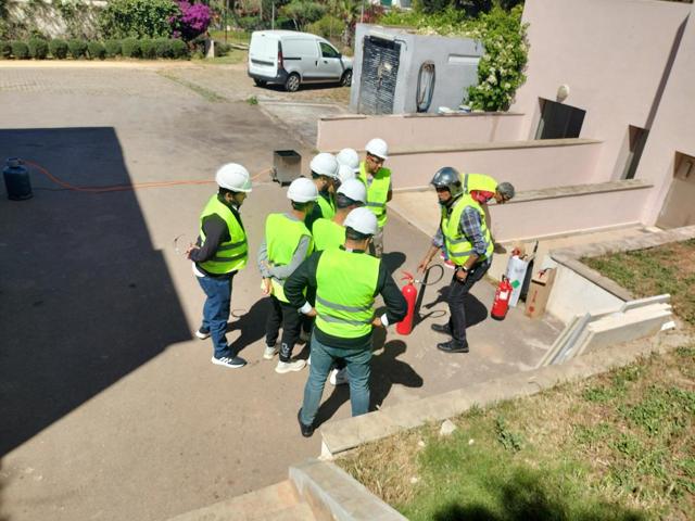 Briefing avant l'exercice incendie